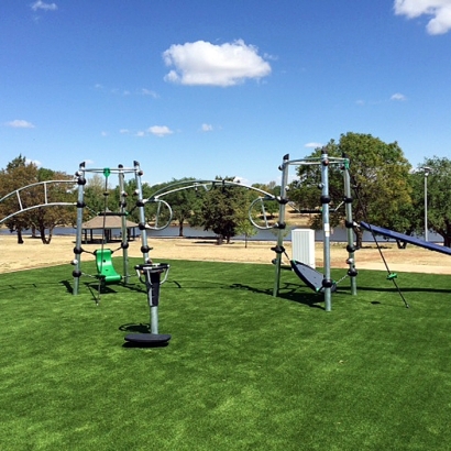 Artificial Turf Installation Monte Sereno, California Upper Playground, Parks