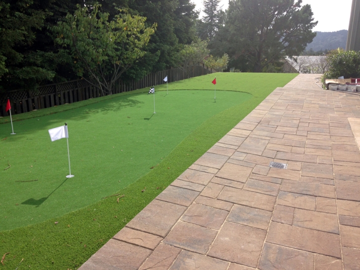 Faux Grass Bolinas, California Putting Green Carpet, Backyard